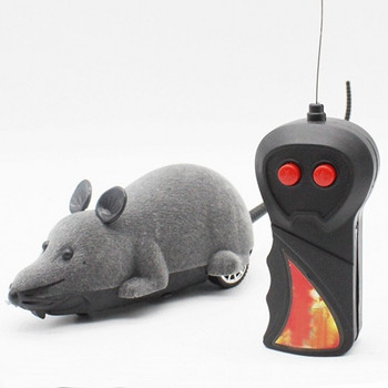 Интерактивна електрическа мишка с безжично дистанционно управление в сив, черен и кафяв цвят 