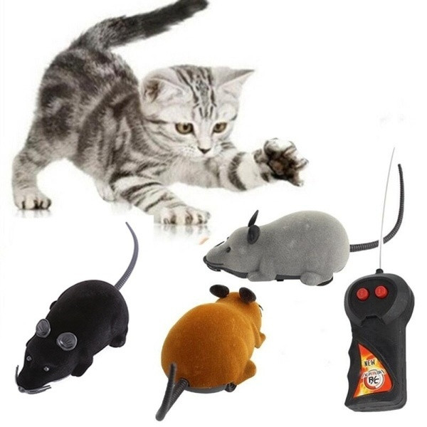 Интерактивна електрическа мишка с безжично дистанционно управление в сив, черен и кафяв цвят 