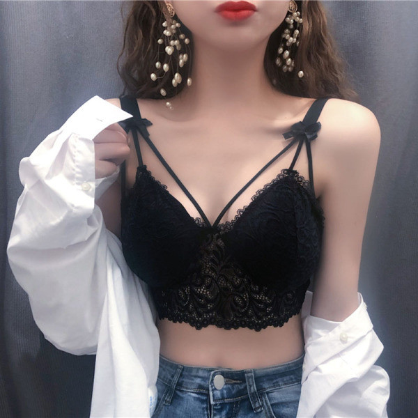 Μοντέρνο σουτιέν από δαντέλα από λευκό, μαύρο, μπορντό και μπλε χρώμα