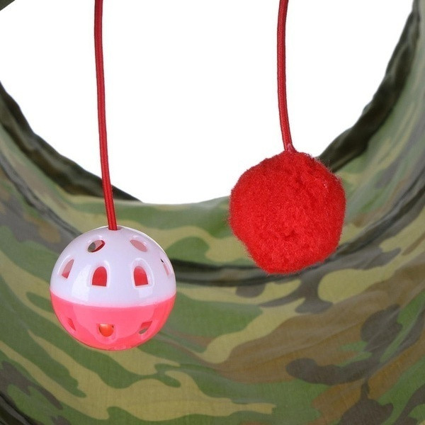 Сгъваем тунел от полиестер подходящ за малки домашни любимци в шест цвята 