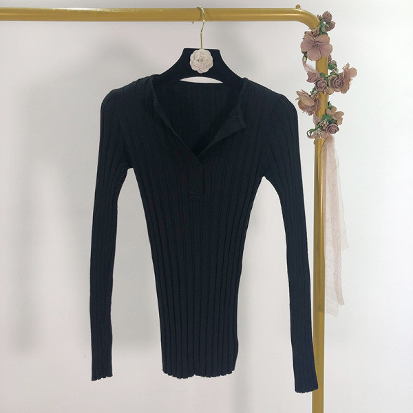 Λεπτό φούτερ με V λαιμόκοψη και μακρύ μανίκι