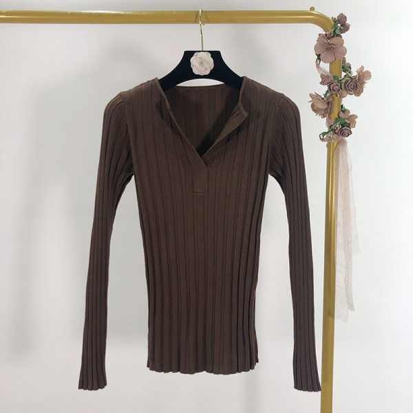 Λεπτό φούτερ με V λαιμόκοψη και μακρύ μανίκι