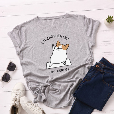 Γυναικείο T-shirt με πολύχρωμη εφαρμογή και στρογγυλό ντεκολτέ σε διάφορα χρώματα