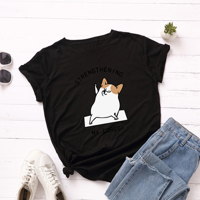 Γυναικείο T-shirt με πολύχρωμη εφαρμογή και στρογγυλό ντεκολτέ σε διάφορα χρώματα