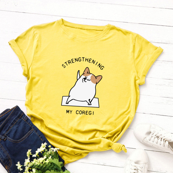 Γυναικείο T-shirt με πολύχρωμη εφαρμογή και στρογγυλό ντεκολτέ σε διάφορα χρώματα