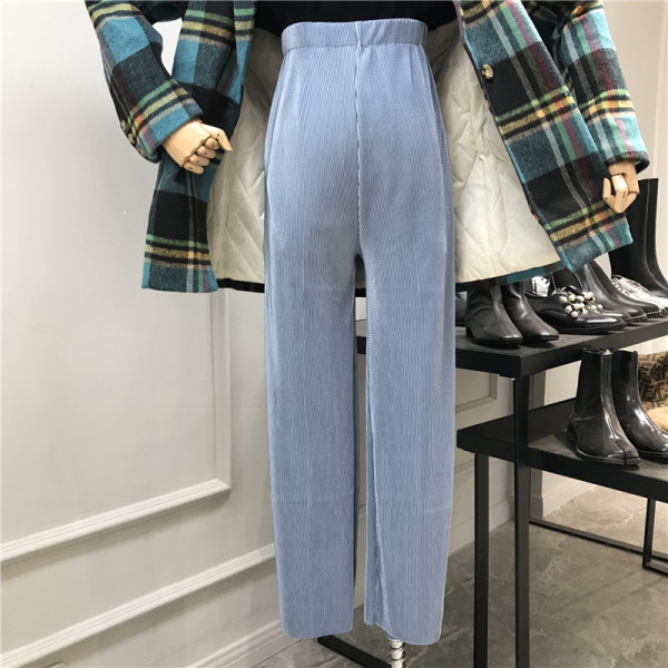 Ежедневен дамски панталон с висока еластична талия в различни цветове