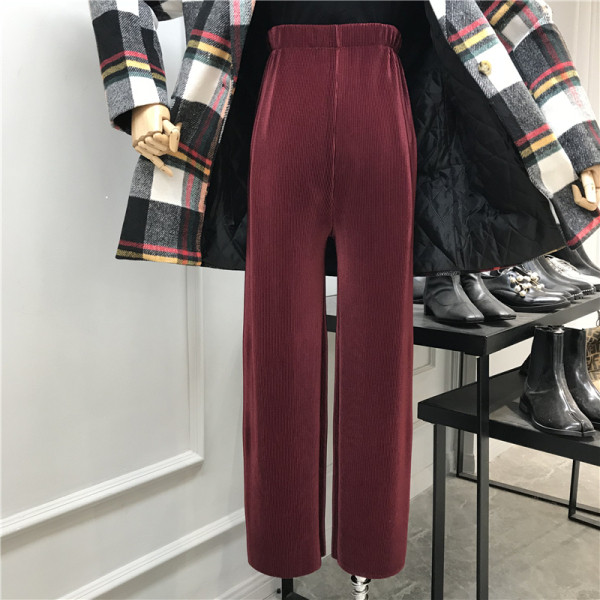 Ежедневен дамски панталон с висока еластична талия в различни цветове