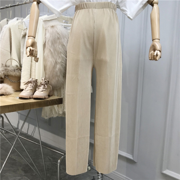 Ежедневен дамски панталон с висока еластична талия в различни цветове