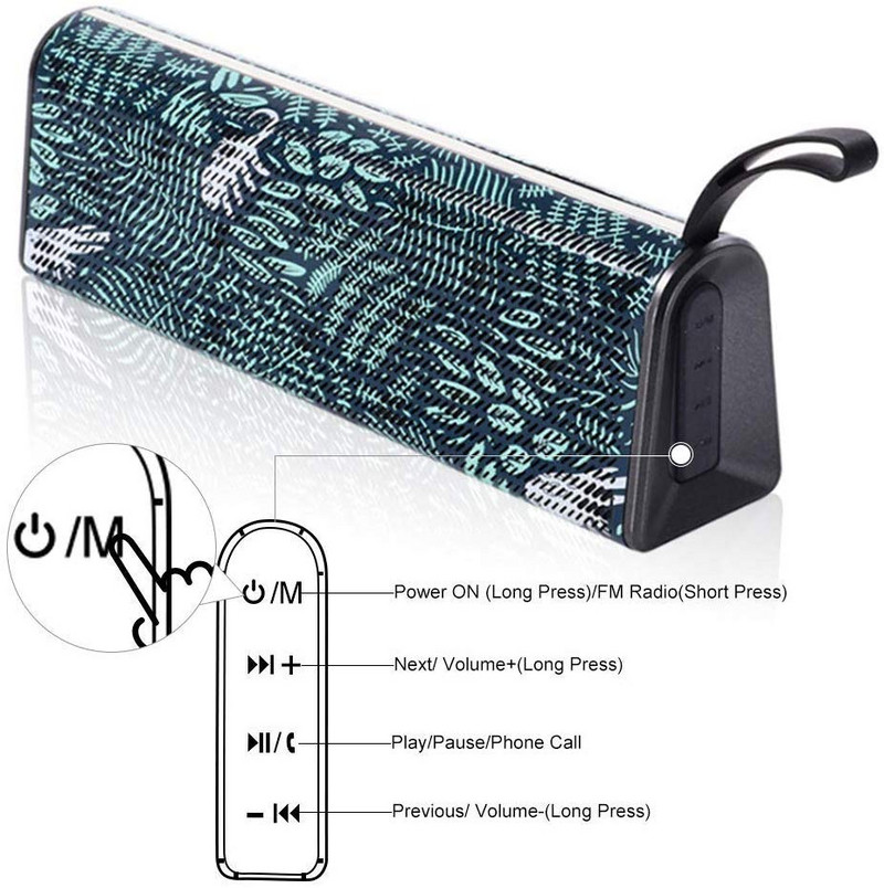 Prijenosni Bluetooth zvučnik WSA-836 s AUX, USB i TF priključkom kompatibilan sa svim mobilnim uređajima