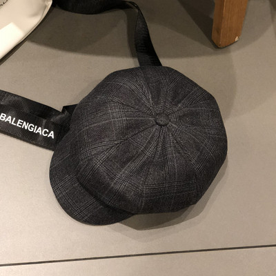 Modern női kockás sapka napellenzővel retro stílusban - négy színben