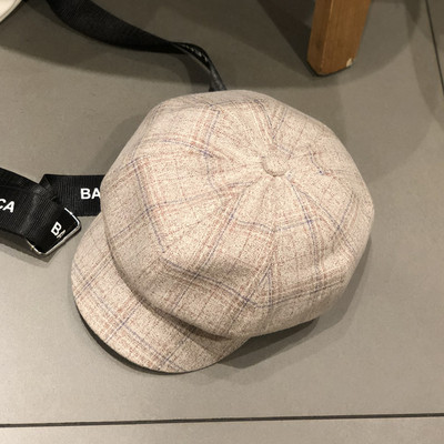 Modern női kockás sapka napellenzővel retro stílusban - négy színben