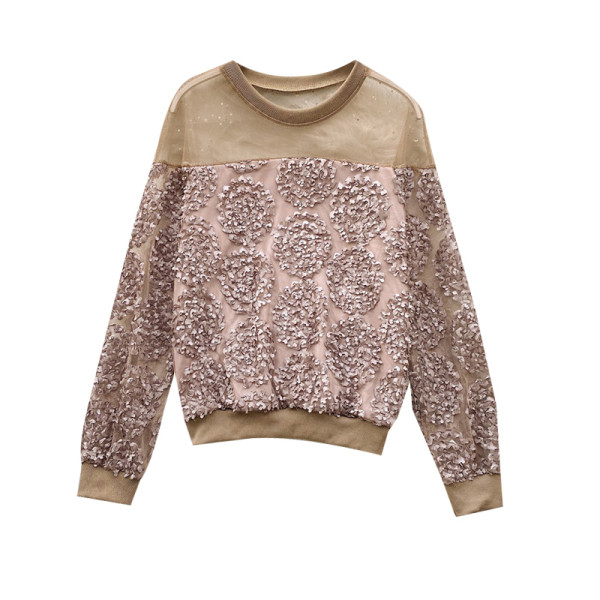 Γυναικεία μπλούζα με ωοειδές λαιμόκοψη και μακριά μανίκια σε τρία χρώματα