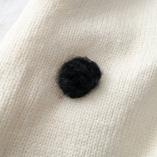 Καθημερινό γυναικείο πουλόβερ με μακρύ μανίκι με στοιχεία 3D