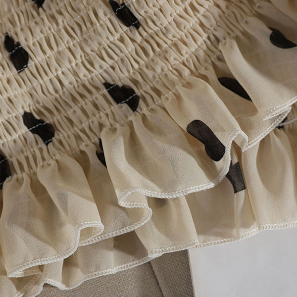 Μοντέρνα γυναικεία μπλούζα σιφόν με εκτύπωση καρδιάς