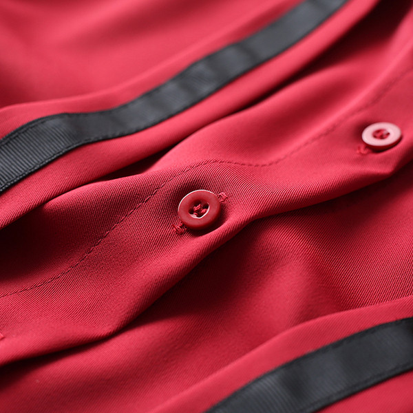 Κομψό γυναικείο πουκάμισο με κορδέλα και μακρύ μανίκι