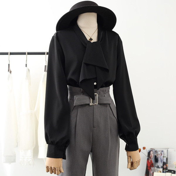 Νέο μοντέρνο γυναικείο πουκάμισο με μακριά μανίκια και λαιμόκοψη