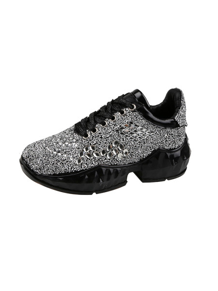 Naiste moodsate tossude uus mudel läikiva efektiga, kivikeste ja kareda tallaga