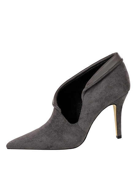 Γυναικεία παπούτσια σε οικολογικό σουέτ - μυτερό μοντέλο