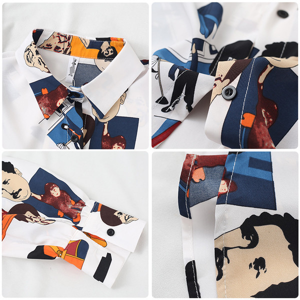 Нов модел дамска риза с класическа яка и шарка - ретро стил