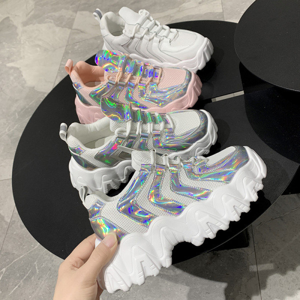 Κορυφαία γυναικεία αθλητικά πάνινα παπούτσια με γυαλιστερό αποτέλεσμα σε διάφορα χρώματα