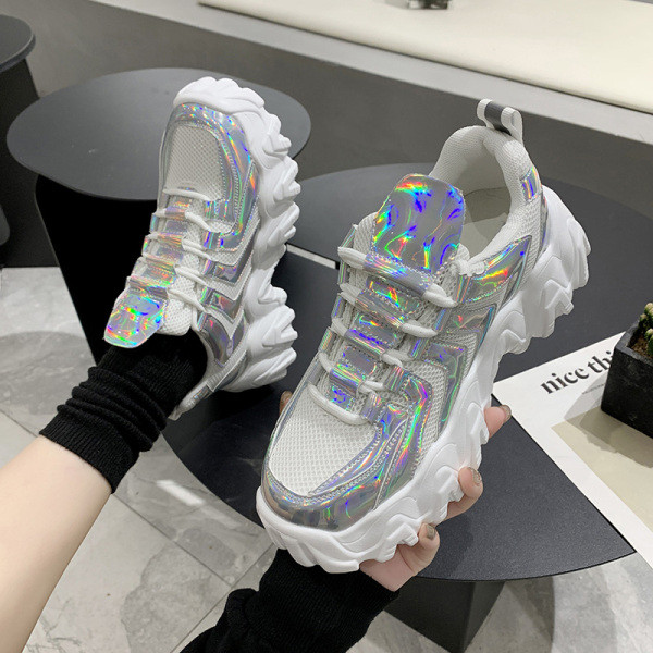 Κορυφαία γυναικεία αθλητικά πάνινα παπούτσια με γυαλιστερό αποτέλεσμα σε διάφορα χρώματα