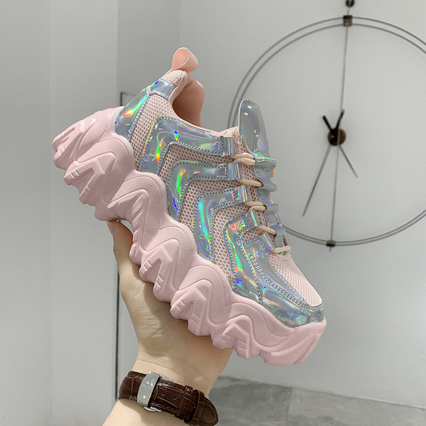 Κορυφαία γυναικεία αθλητικά πάνινα παπούτσια με γυαλιστερό αποτέλεσμα σε διάφορα χρώματα