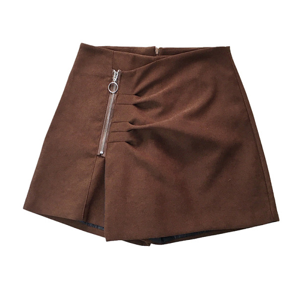 Praegused naiste seelik-püksid lukuga ja kõrge vöökohaga