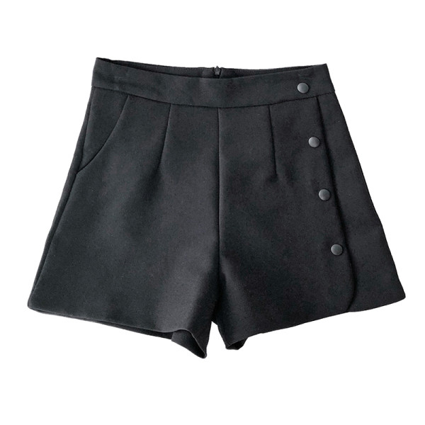 Актуални дамски къси панталони с висока талия и копчета