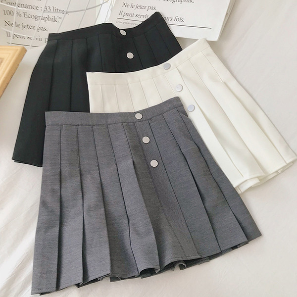 Плисирана дамска пола с висока талия и А-линия