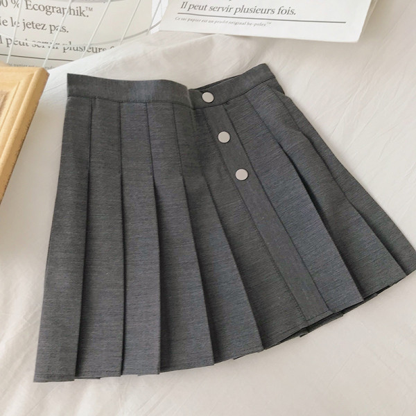 Плисирана дамска пола с висока талия и А-линия