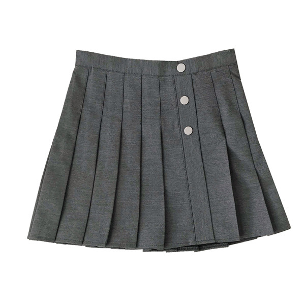 Плисирана дамска пола с висока талия и А-линия