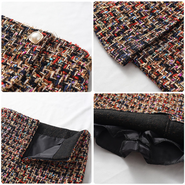 Нов модел дамска пола с висока талия и копче - асиметричен модел