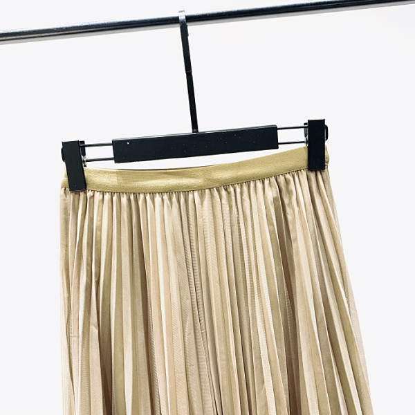 Нов модел дамска плисирана пола с тюл - висока талия