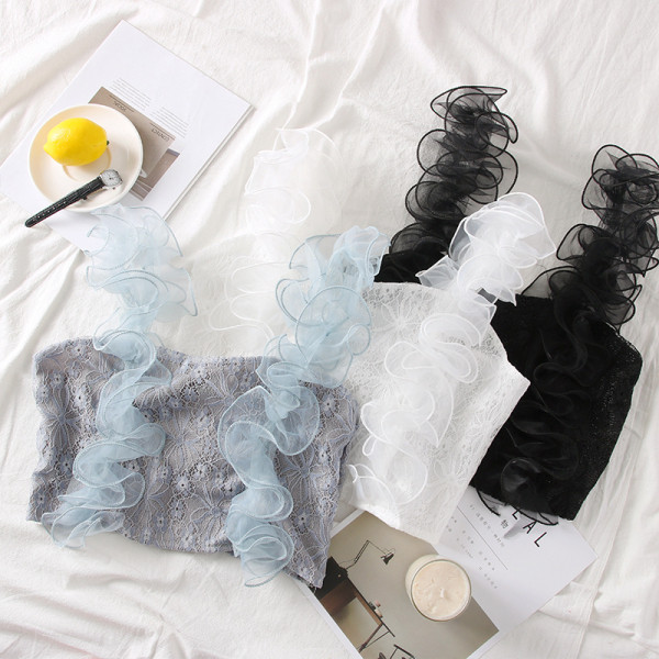 Új modell női csipke felső tömítő pántokkal