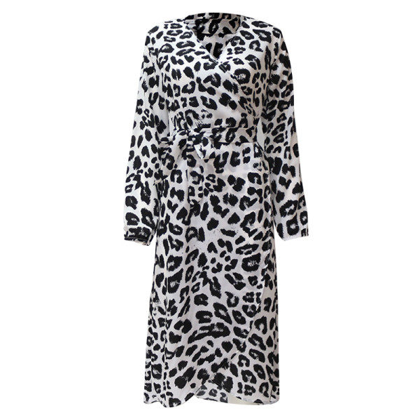 Hétköznapi női ruha, hosszú ujjú, állatmintás
