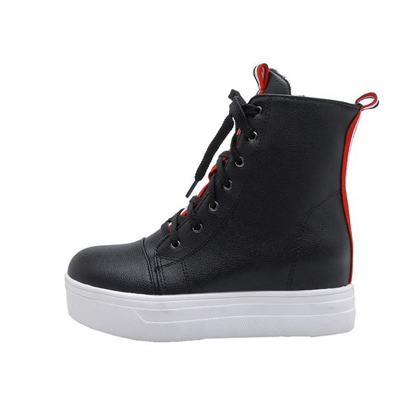 Napi magas tornacipő fűzővel és belső 5,5 cm-es platformmal