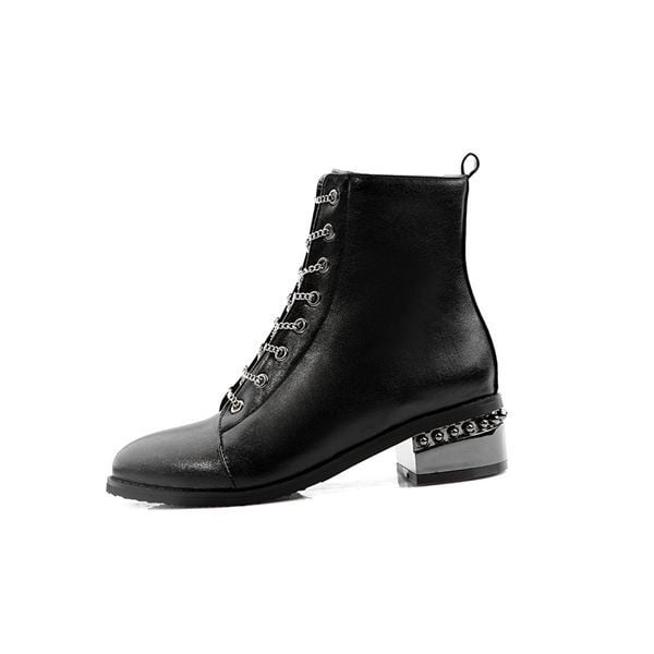 Lezser tavaszi-őszi csizma eco bőrből készült fűzővel