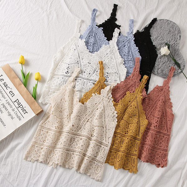 Modern női csipke felső V-nyakkal