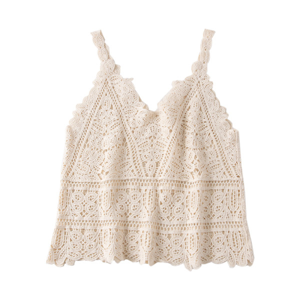 Modern női csipke felső V-nyakkal
