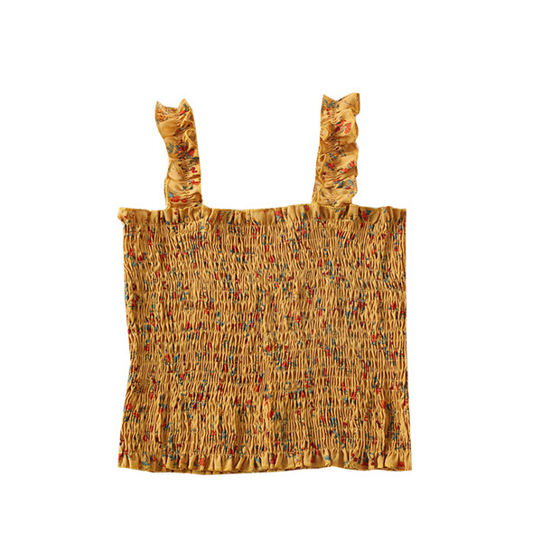 Új modell női felső pántokkal és virágmotívumokkal