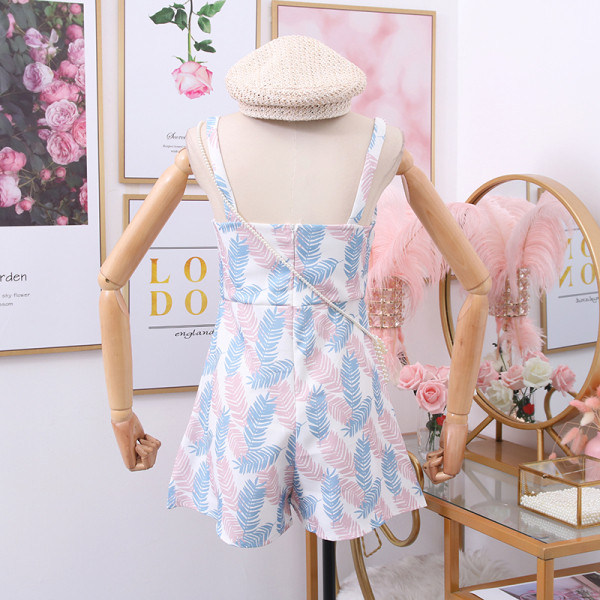 Μοντέρνες γυναικείες  ολόσωμε φόρμες με λουράκια και ρωματιστό μοτίβο