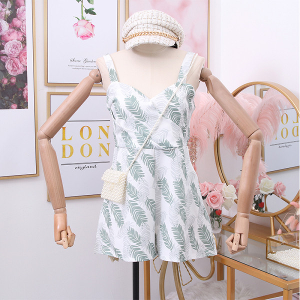 Μοντέρνες γυναικείες  ολόσωμε φόρμες με λουράκια και ρωματιστό μοτίβο