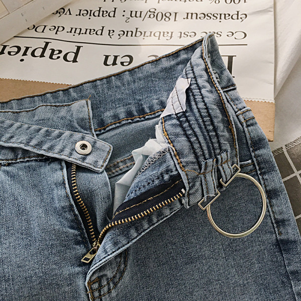 Alkalmi női farmer Karcsú modell magas derékkal és zsebekkel