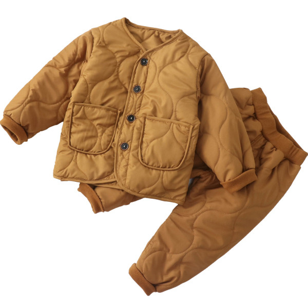 Téli gyerek szett béléssel lányoknak és fiúknak megfelelő kabáttal és nadrággal