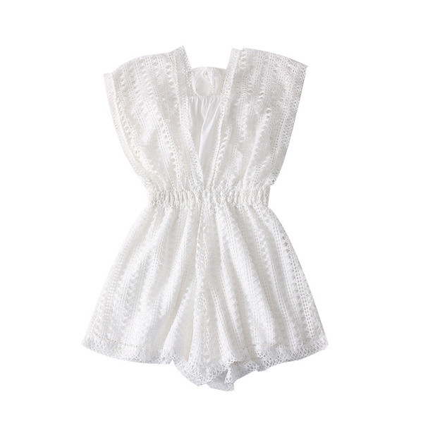 Modern női csipke ujjatlan overál