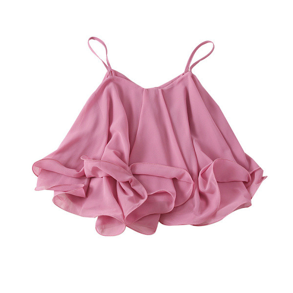 Modern, kivágott női felső vékony pántokkal és spitz nyakkivágással