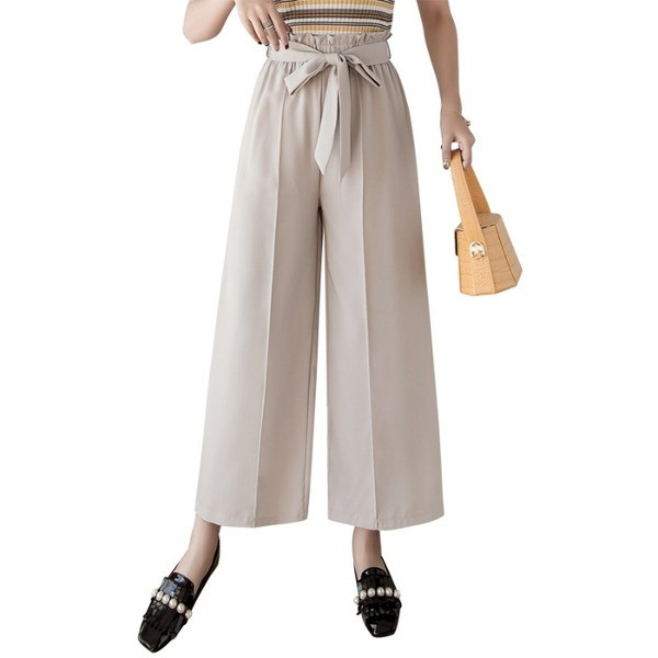 Új modell tavaszi nadrág elasztikus derékkal és övvel - széles modell