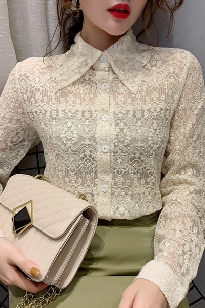 Új modell csipke ing klasszikus modell