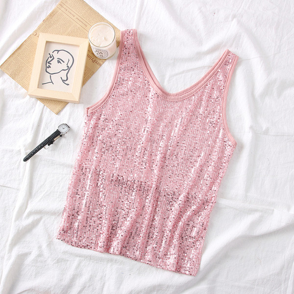 Új modell női felső pántokkal, spitz nyakkivágással és flitterekkel