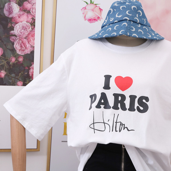 Alkalmi női póló rövid ujjal és mintával